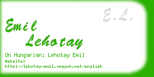 emil lehotay business card